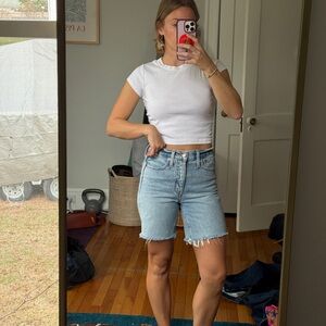 J crew Light Wash Denim mid length - Women